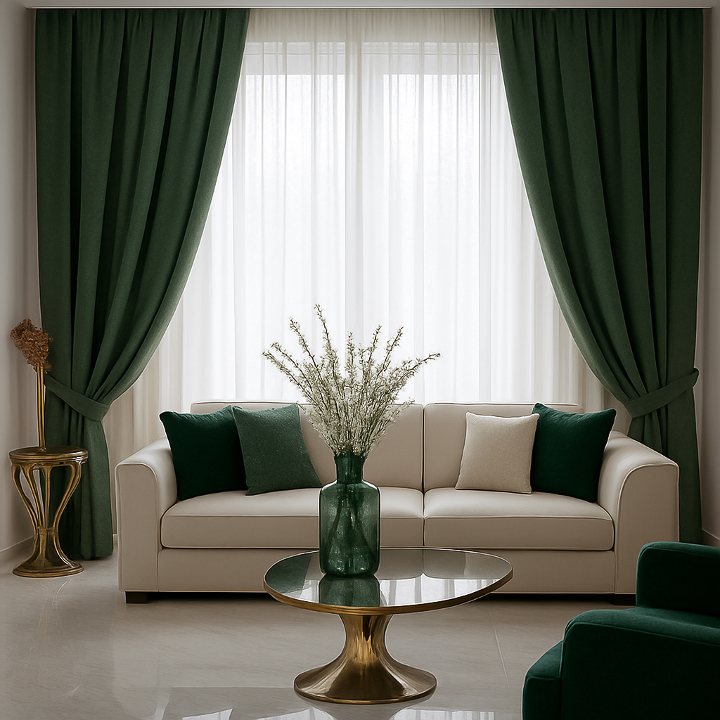 Draperie Velvet 09 – Verde Măsliniu Închis Blackout din Catifea de Lux