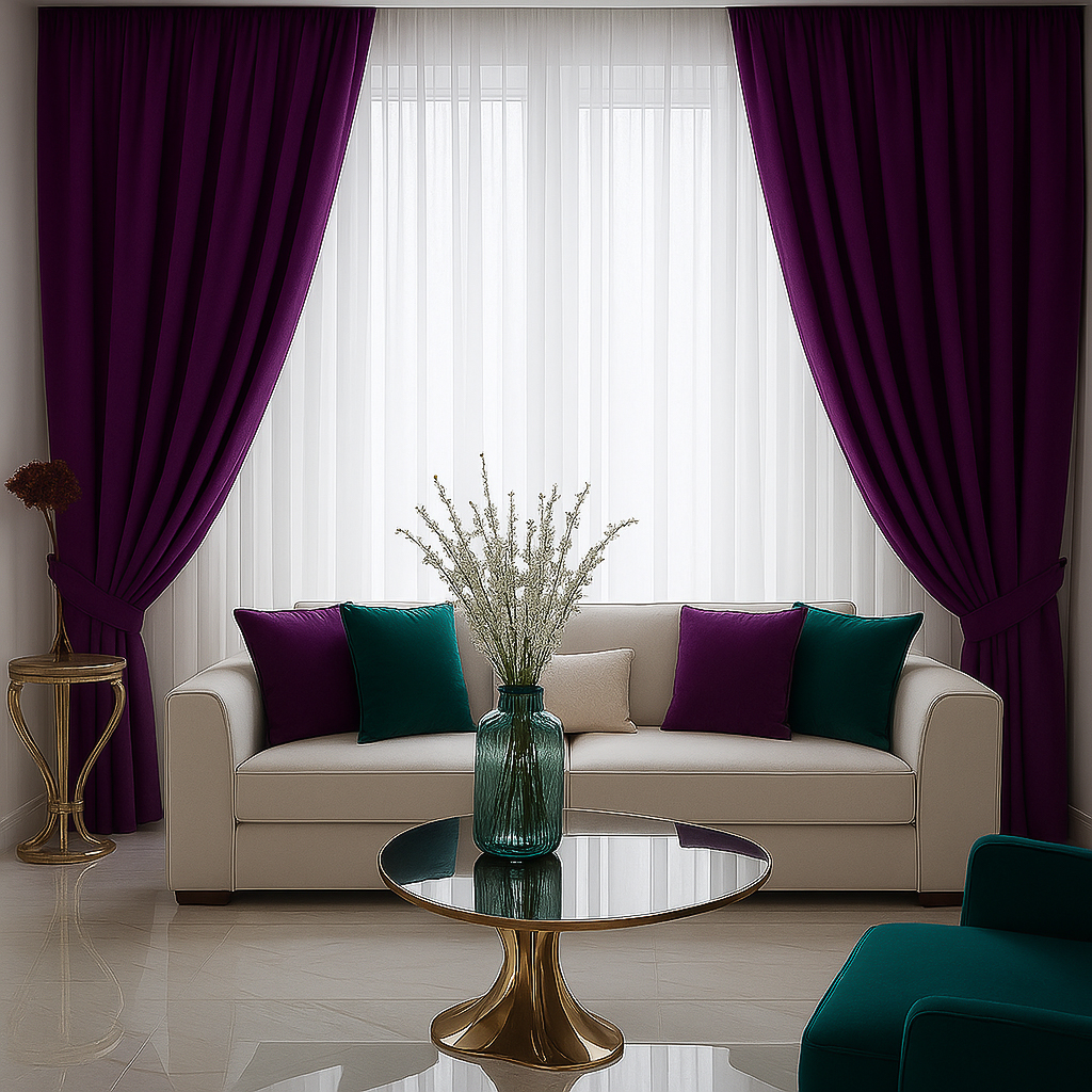 Draperie Velvet 10 – Violet Imperial Blackout din Catifea de Lux