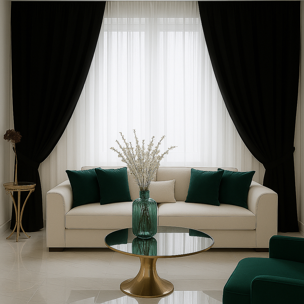 Draperie Velvet 114 – Negru Intens Blackout din Catifea de Lux