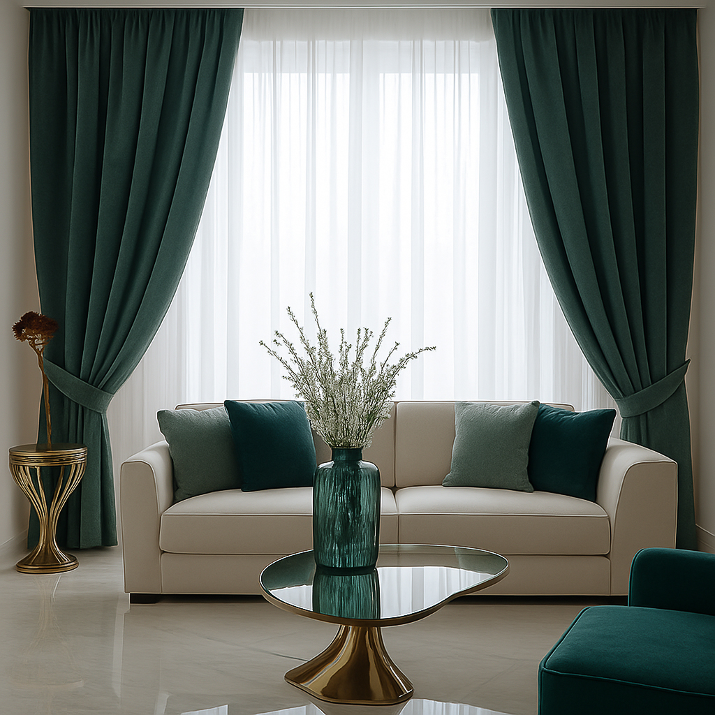 Draperie Velvet 14 – Verde Petrol Blackout din Catifea de Lux
