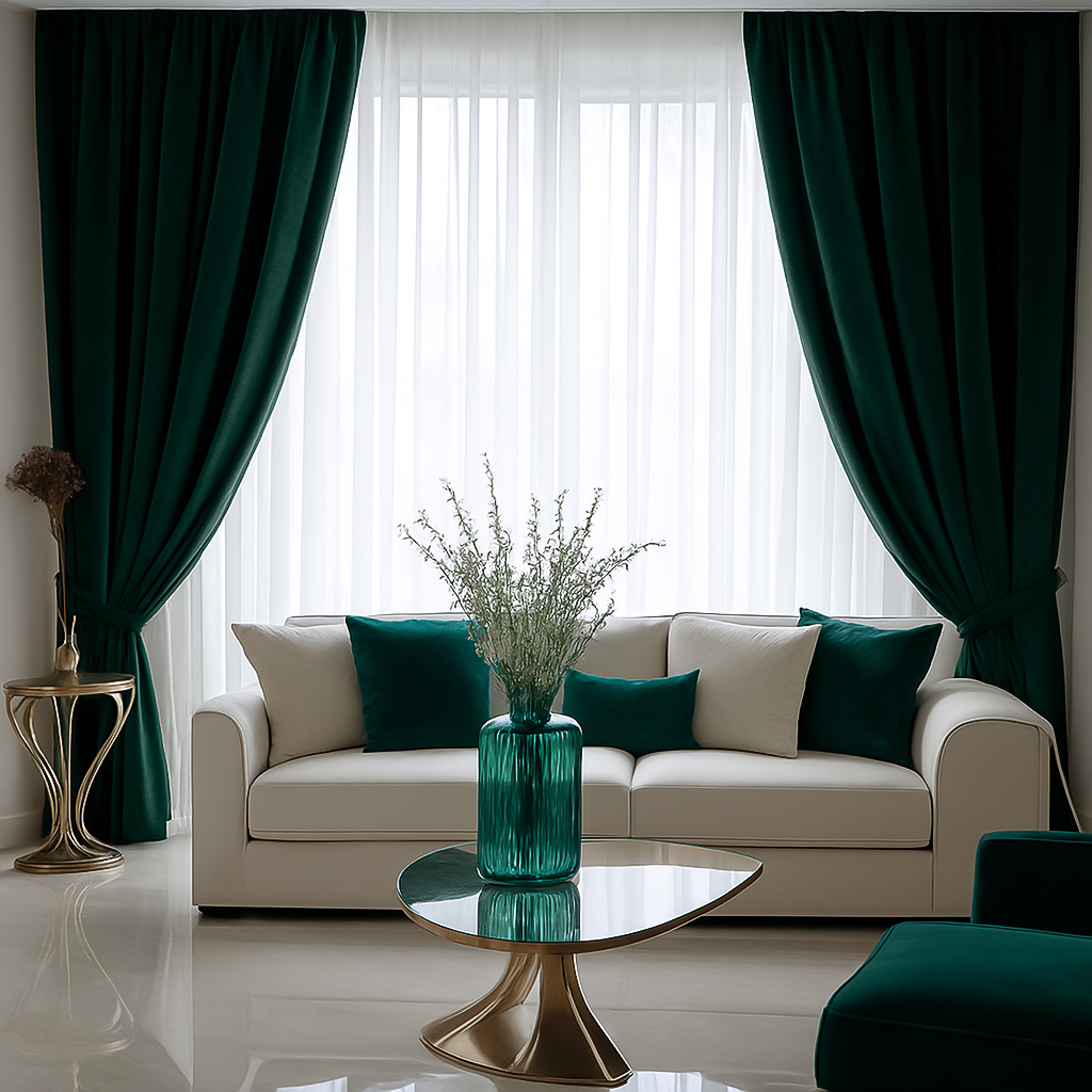 Draperie Velvet 303 – Verde Smarald Blackout din Catifea de Lux